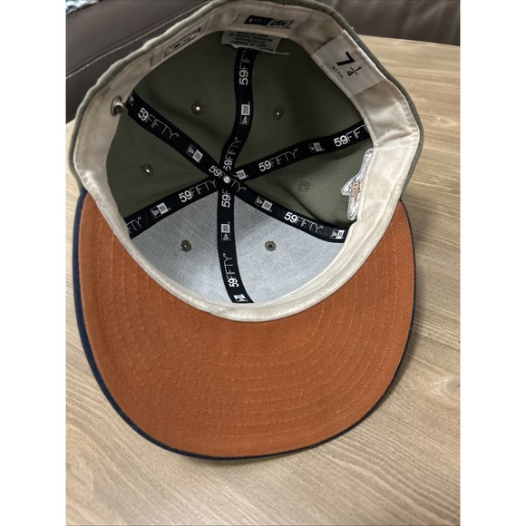 New York Yankees New Era 59FIFTY LIDS Tropical Tree Green Blue Hat Cap Size 7.25 - Picture 5 of 6